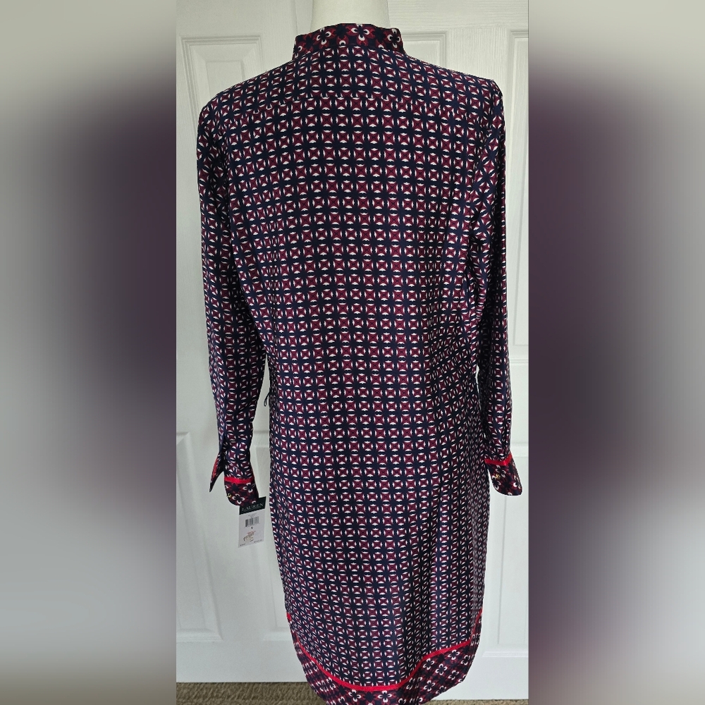 Lauren Ralph Lauren Elegant Patterned Shirt Dress Sz. 6 NWT - Picture 5 of 13